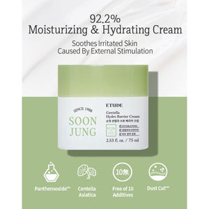 Crema Hidratante - Soon Jung Centella Hydro Barrier Cream  🌸PRIMAVERA 2024🌸